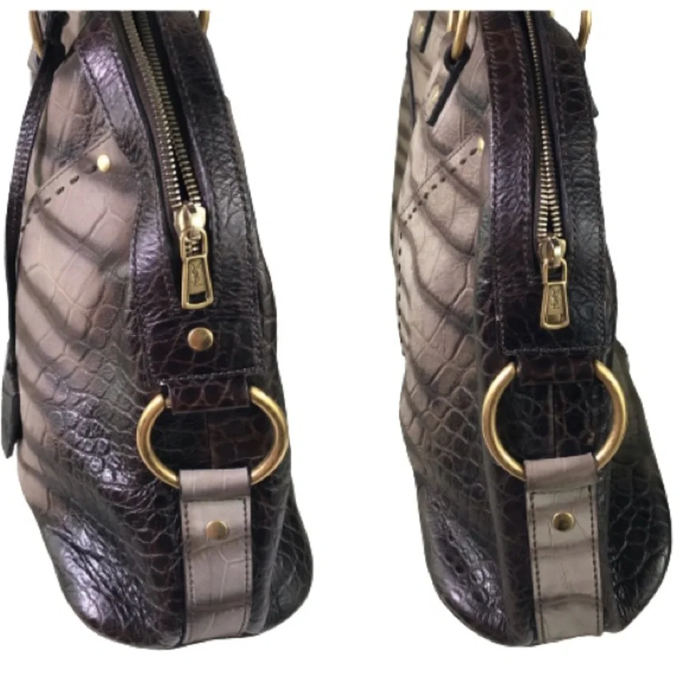 💎 RARE 💎 YSL MUSE TOTE LEATHER STATEMENT BAG EMBOSSED - Picture 5 of 16